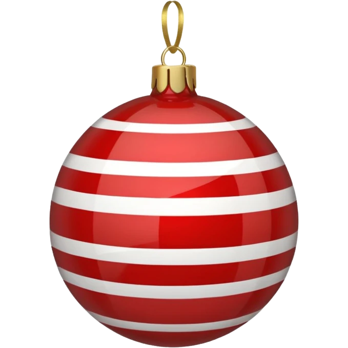 A Red Striped Ornament emoji