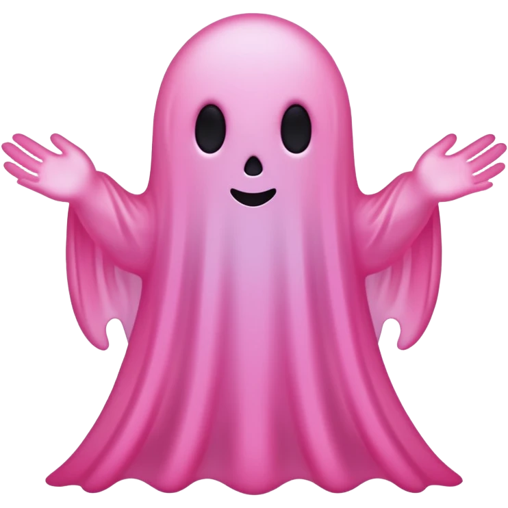 pink ghost shiloette emoji