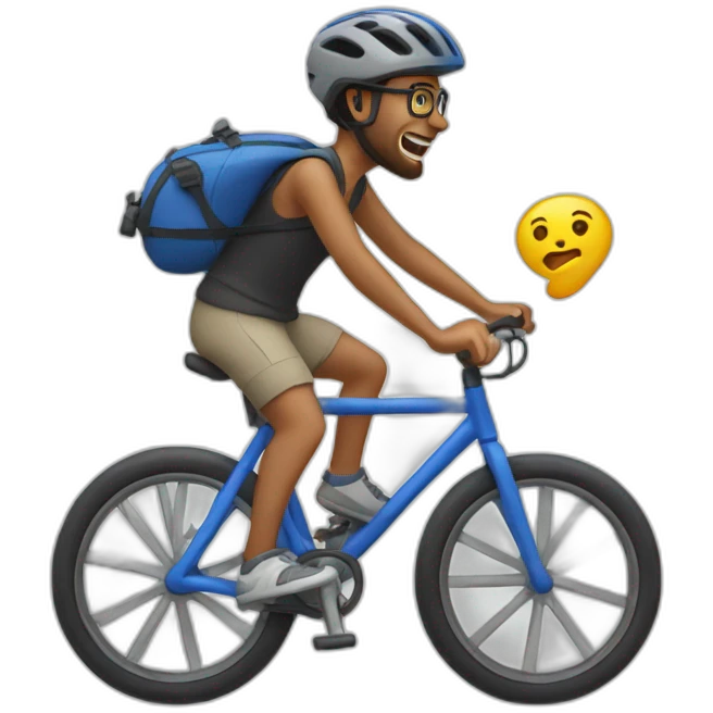 Gruth riding a bike emoji