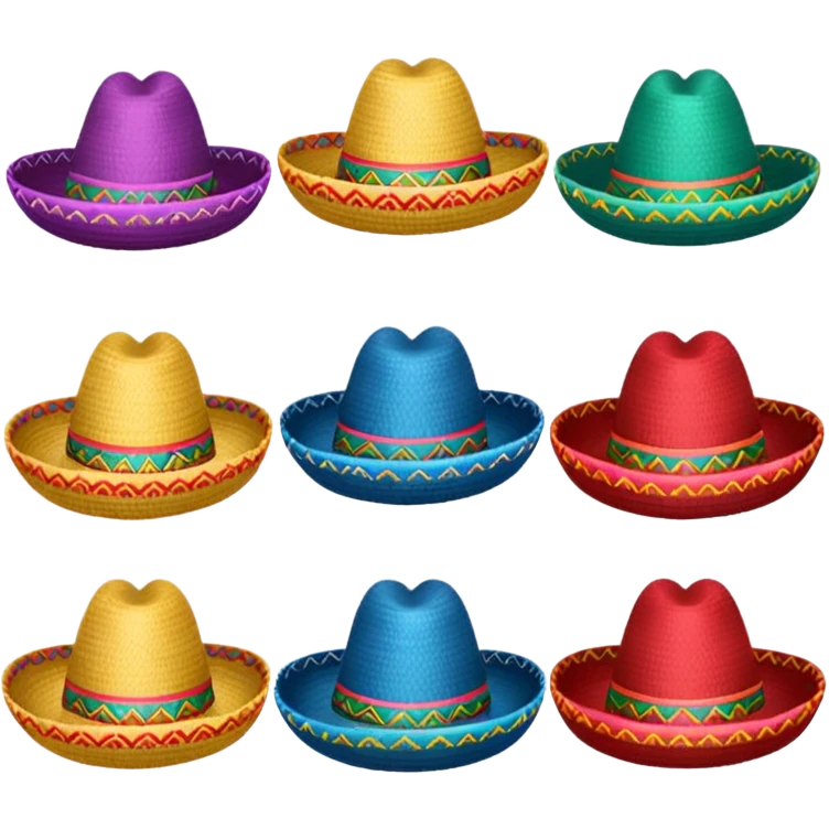 sombreros de mmesocp con entrono mexicacno emoji