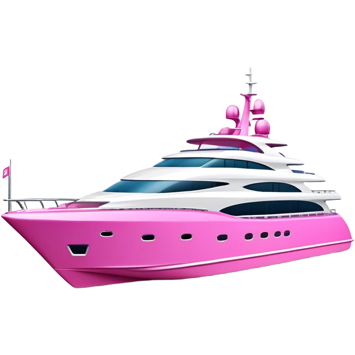Pink Barbie yacht  emoji