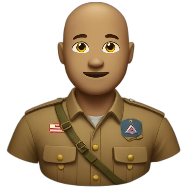 big bald scout in field emoji
