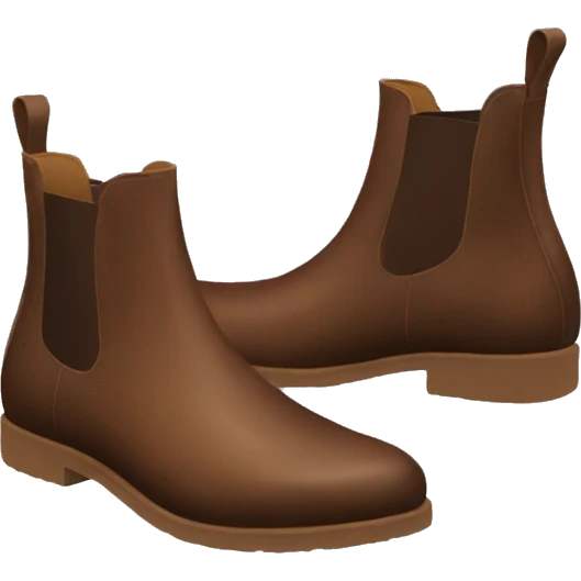 brown chelsea boots emoji