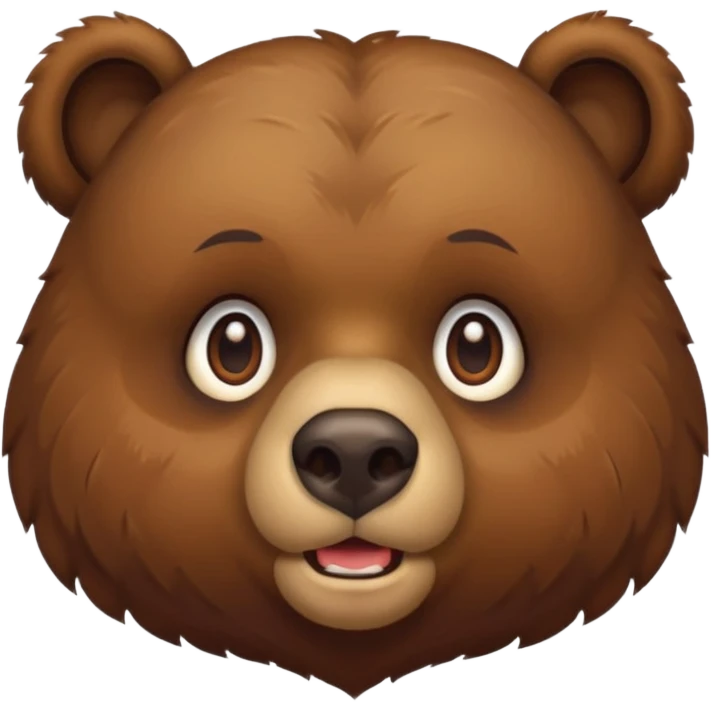 입 옆에 점이는 곰 emoji