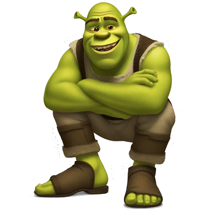 shrek kissing his feet emoji