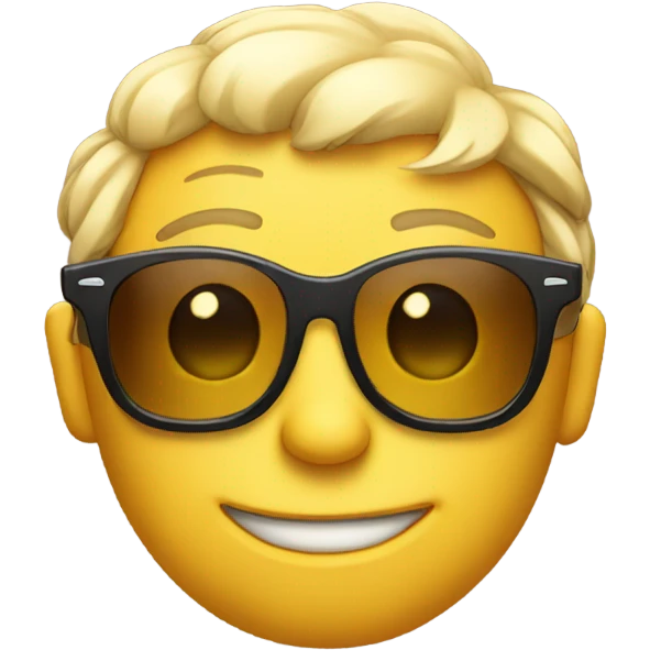 Emoji with sunglasses and a smirk emoji