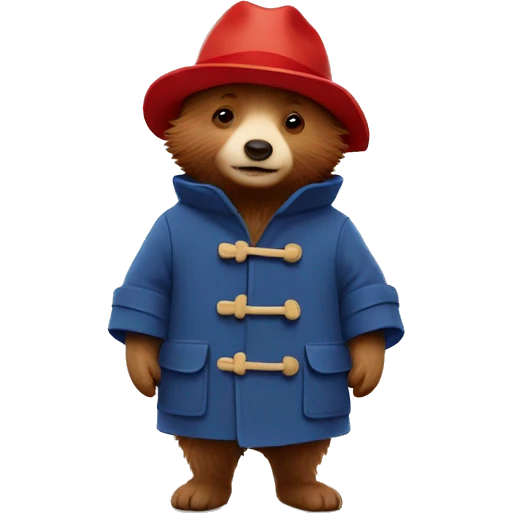 Greeting card with Paddington emoji
