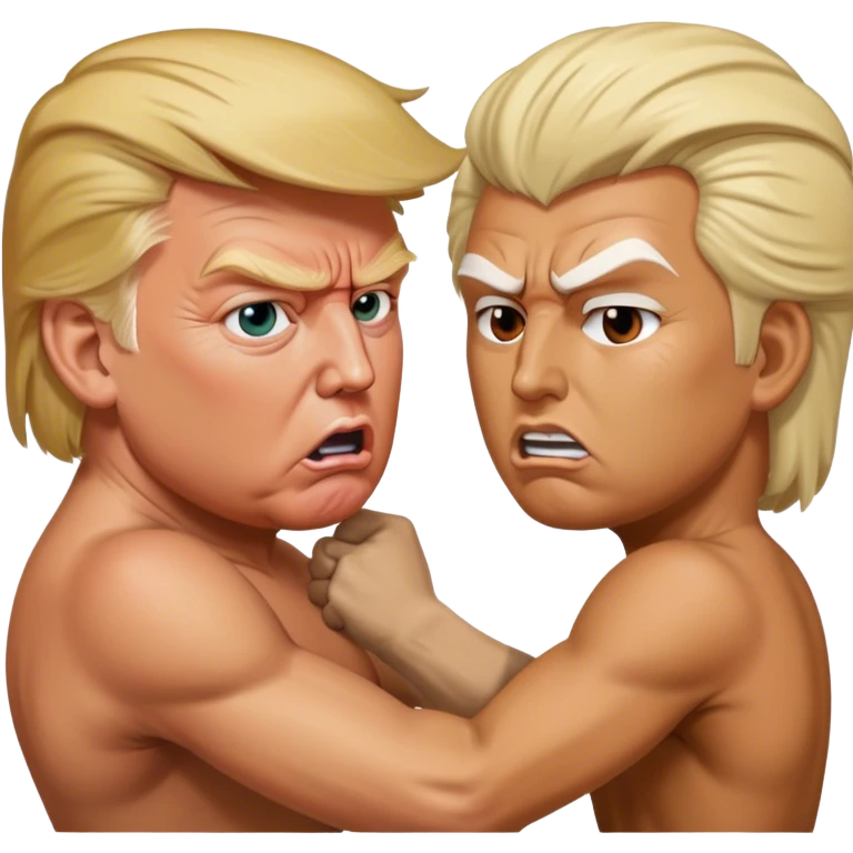Trump fighting protester emoji