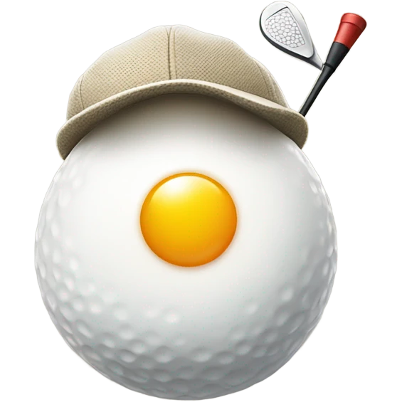 Fried egg golfing emoji