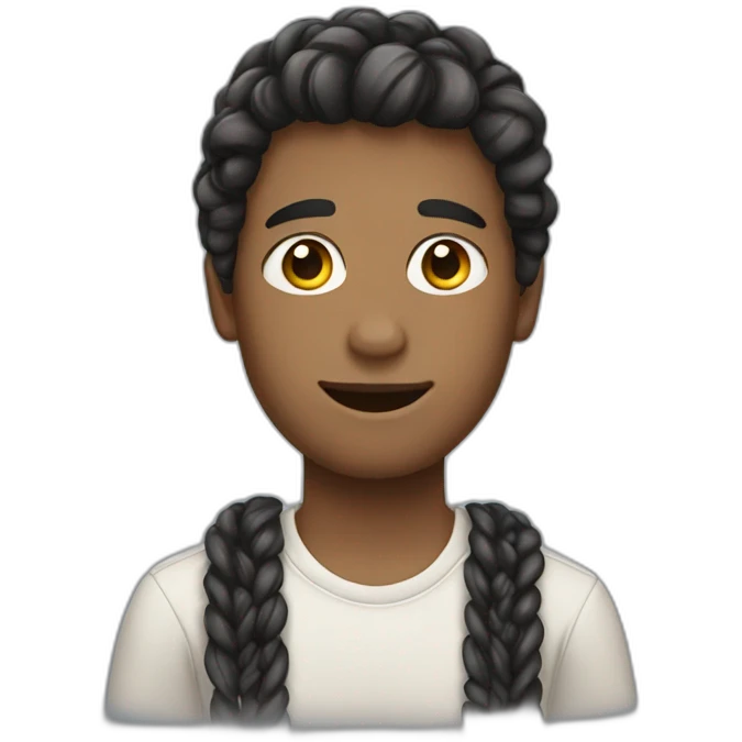 White boy with braiths emoji