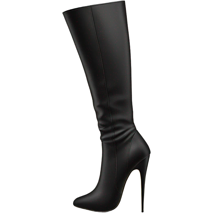 black stiletto knee high heel boots emoji