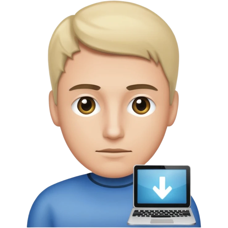 an icon of a person with a small computer chip next to him emoji