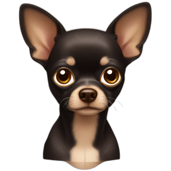 Dark Brown chihuahua emoji