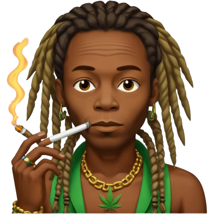 fela da puta fumando maconha emoji