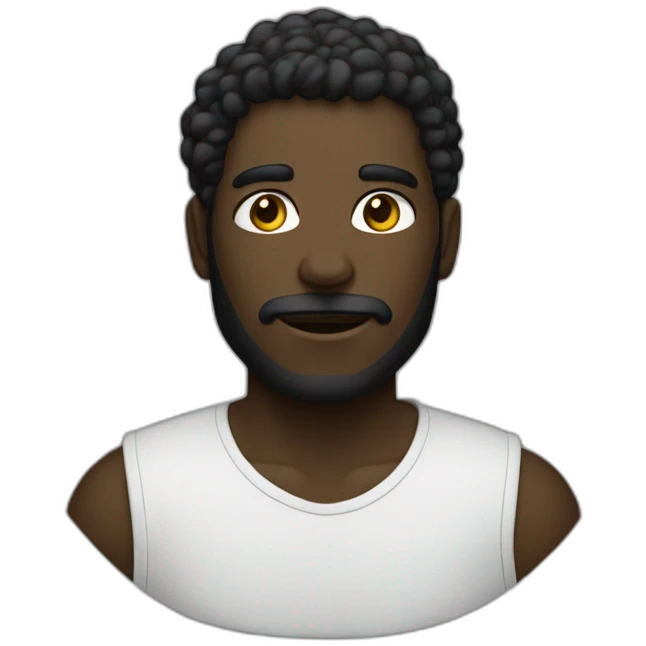 homme noir qui récupère du coton emoji
