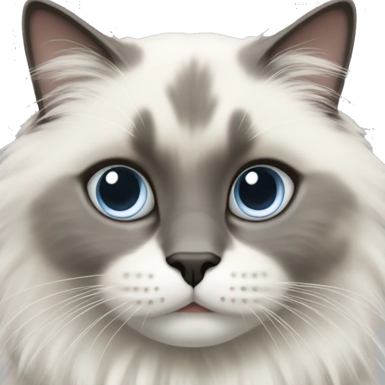 ragdoll cat with grey face  emoji
