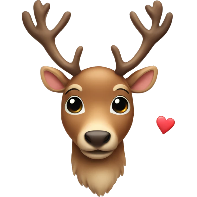 reindeer with love  emoji