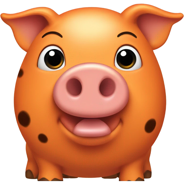Fat orange spotted pig  emoji