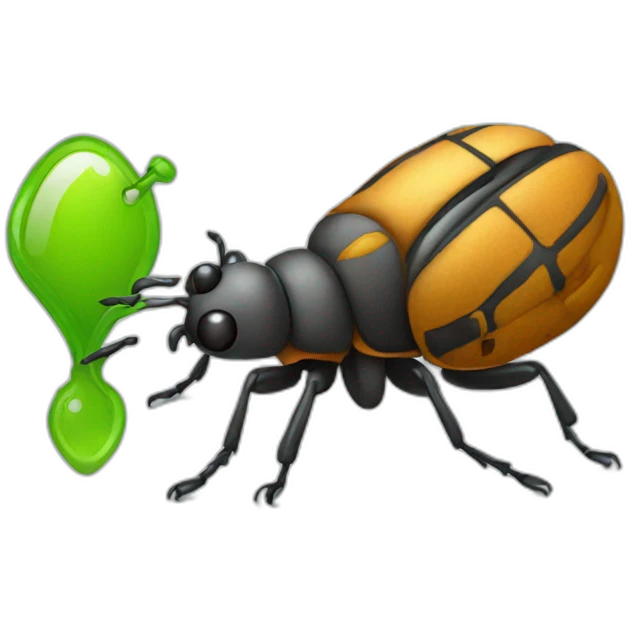 bug fixing a bug emoji