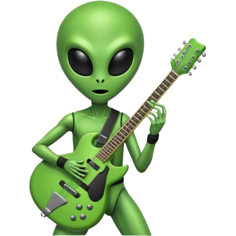 Un alien qui joue de la guitare emoji