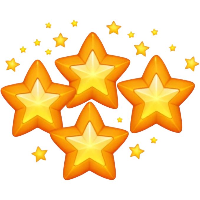 5 orange stars emoji