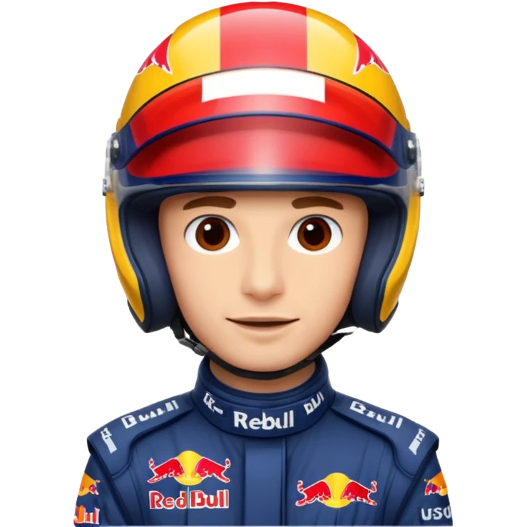 Red bull driver full face covers only helmet invisible f1  emoji