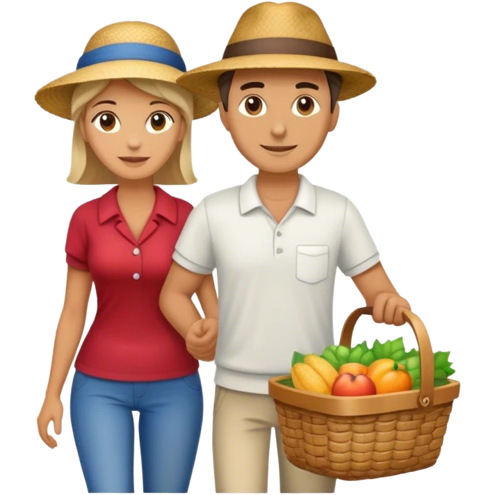 Couple going door to door emoji