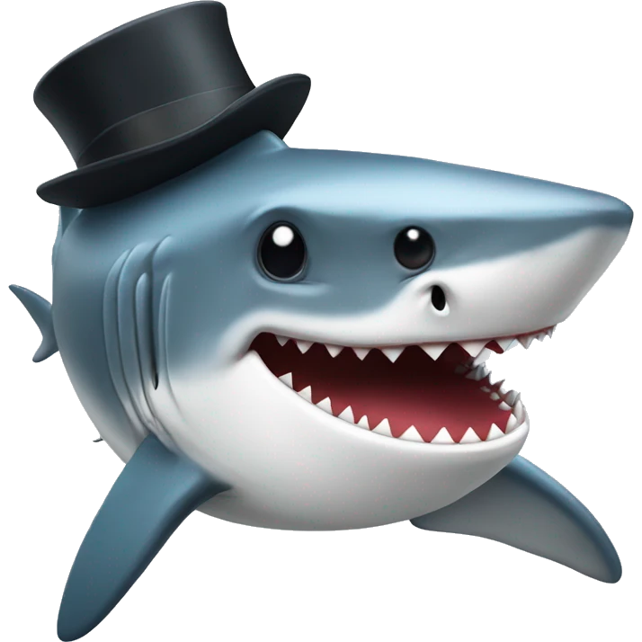 shark with tophat emoji
