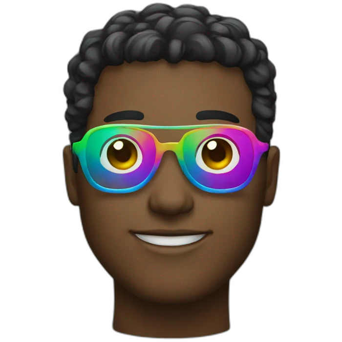 rainbow glasses emoji