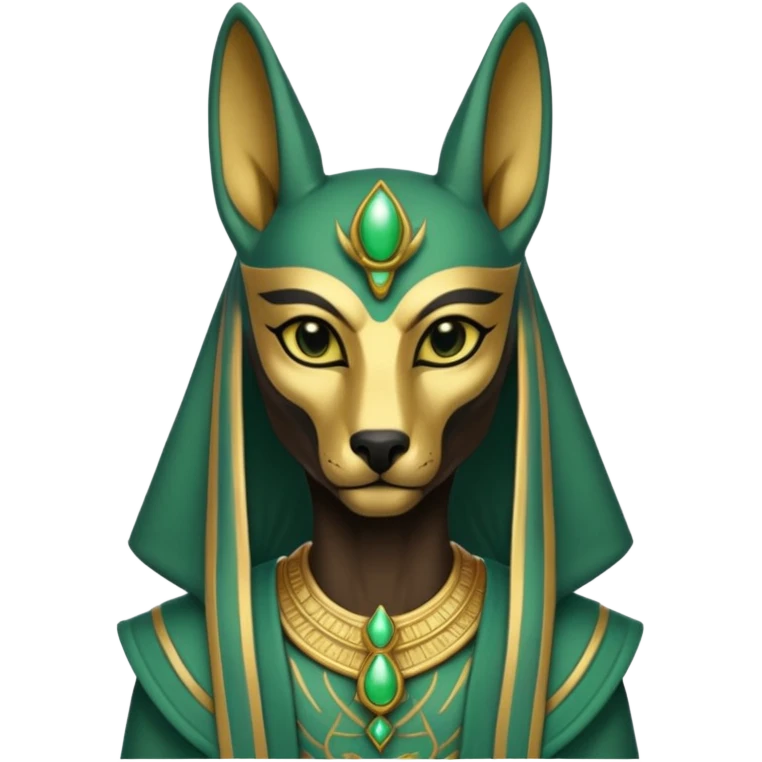 alien wearing anubis cloth emoji