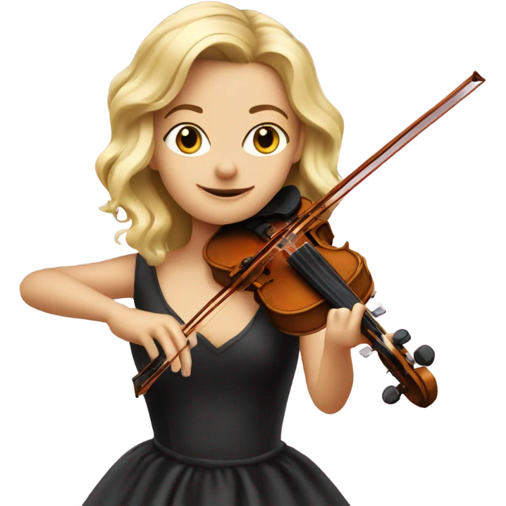 A blonde girl who plays the violin in an expensive restaurant emoji