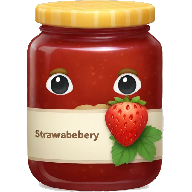 Strawberry Jam In A Jar made from a bear emoji