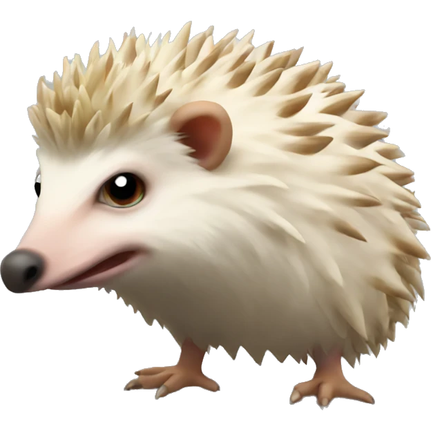 a chicken-eating hedgehog emoji