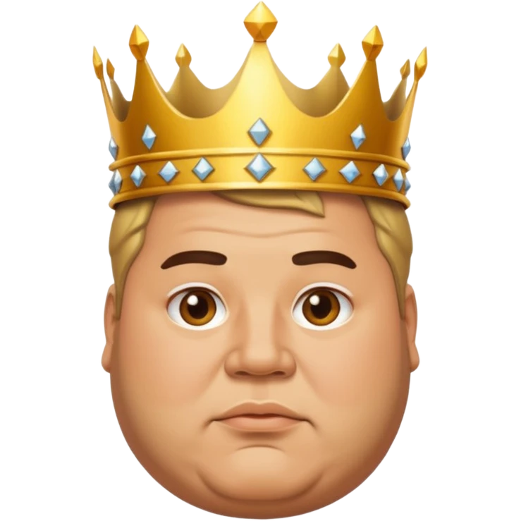 Fat man with a crown emoji