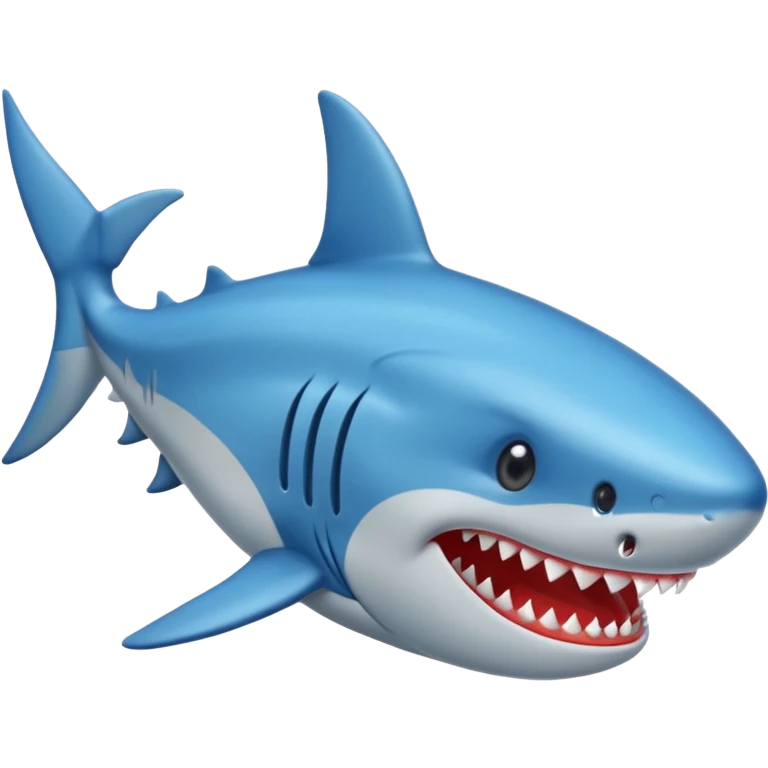 Un tiburón con zapatos azules  emoji