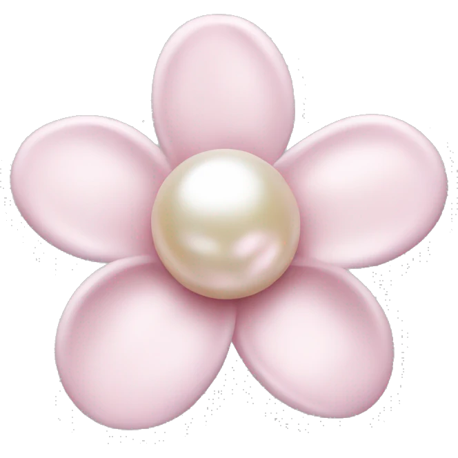 Pearl light pink flower emoji