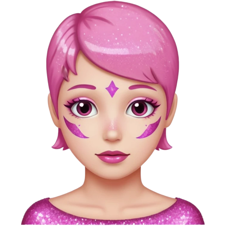 Pink glitter Gemini emoji