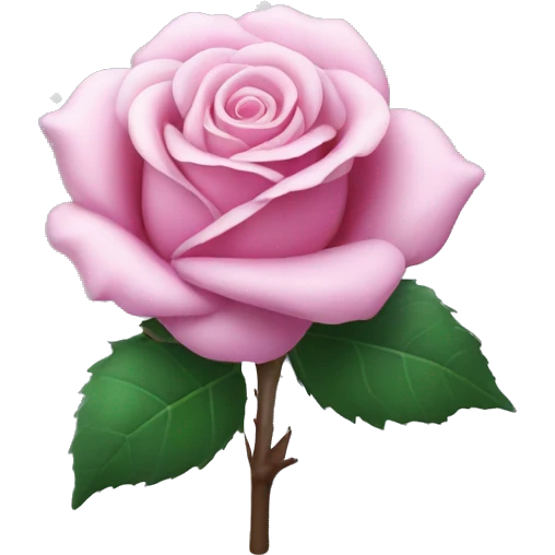 Pink rose with snow on top emoji