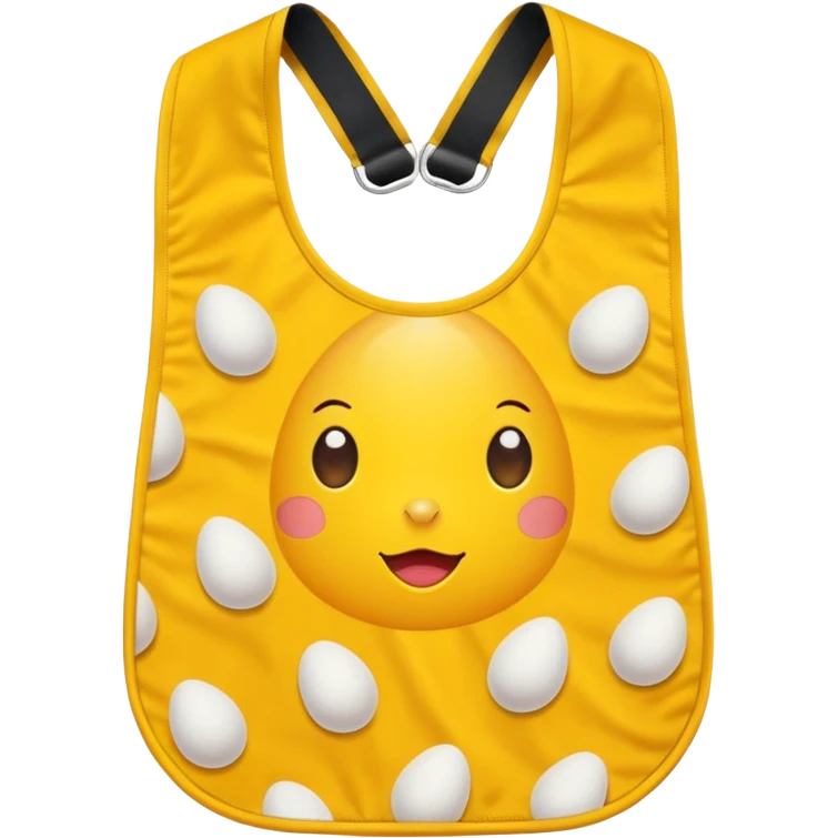 Yellow bib with egg pattern emoji