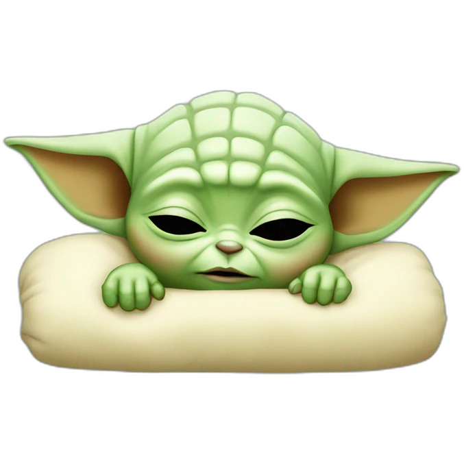Bébé Yoda sleeping emoji