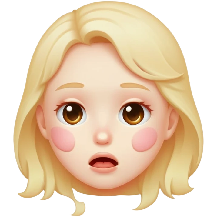 Blushing drooling emoji with glue on face 🤤+🥴+🥛 emoji