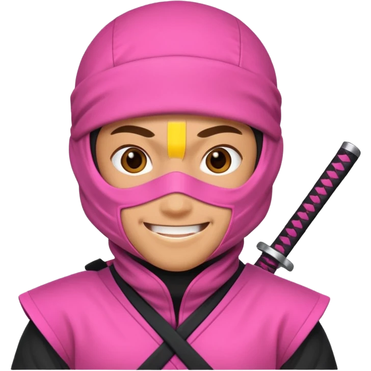 pink ninja emoji