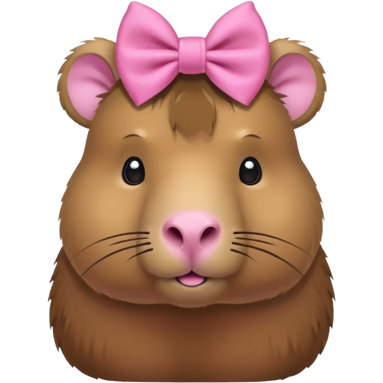 Capybara with pink bows emoji