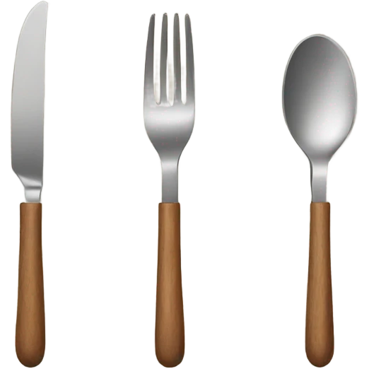 Wooden handle Cutlery emoji