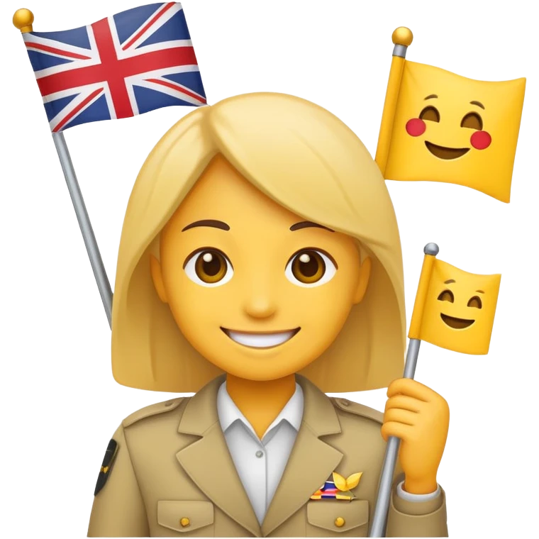 system admin emoji with flag theme emoji