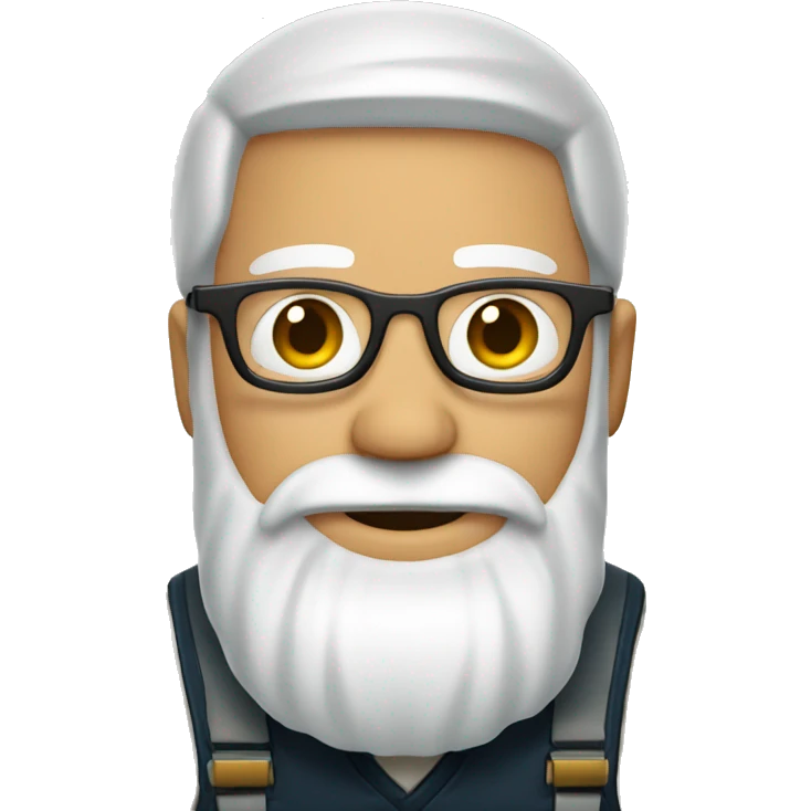 Guy, white beard fishing 🎣 emoji