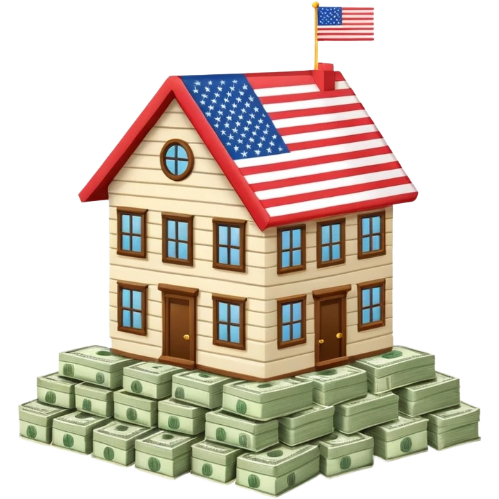 usa flag money house emoji