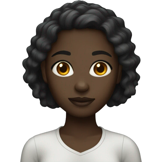 dark-skinned girl emoji