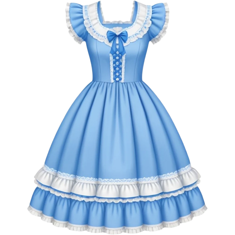 Lolita dress, white and blue emoji