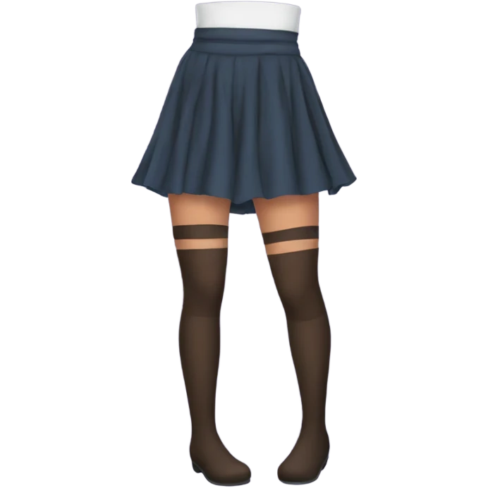 Skirt and thigh highs emoji
